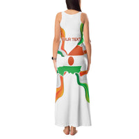 Personalized Niger Republic Day Tank Maxi Dress Coat Of Arms With Flag - Wonder Print Shop