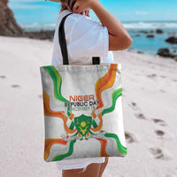 Niger Republic Day Tote Bag Coat Of Arms With Flag - Wonder Print Shop