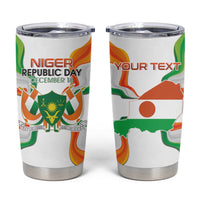 Personalized Niger Republic Day Tumbler Cup Coat Of Arms With Flag - Wonder Print Shop