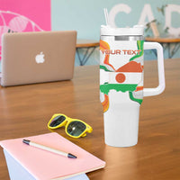 Personalized Niger Republic Day Tumbler With Handle Coat Of Arms With Flag - Wonder Print Shop