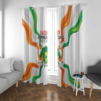 Niger Republic Day Window Curtain Coat Of Arms With Flag - Wonder Print Shop
