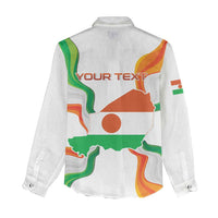 Personalized Niger Republic Day Women Casual Shirt Coat Of Arms With Flag - Wonder Print Shop