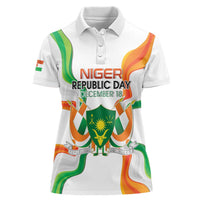 Personalized Niger Republic Day Women Polo Shirt Coat Of Arms With Flag - Wonder Print Shop
