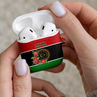 Libya Independence Day AirPods Case Pomegranate Blossom With Libyan Seal - Wonder Print Shop