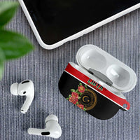 Libya Independence Day AirPods Case Pomegranate Blossom With Libyan Seal - Wonder Print Shop