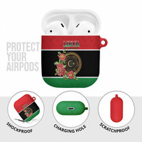 Libya Independence Day AirPods Case Pomegranate Blossom With Libyan Seal - Wonder Print Shop