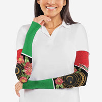 Personalized Libya Independence Day Arm Sleeves Pomegranate Blossom With Libyan Seal - Wonder Print Shop