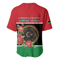Personalized Libya Independence Day Baseball Jersey Pomegranate Blossom With Libyan Seal - Wonder Print Shop