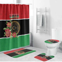Libya Independence Day Bathroom Set Pomegranate Blossom With Libyan Seal - Wonder Print Shop