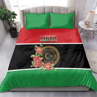Libya Independence Day Bedding Set Pomegranate Blossom With Libyan Seal - Wonder Print Shop