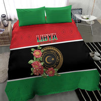 Libya Independence Day Bedding Set Pomegranate Blossom With Libyan Seal - Wonder Print Shop