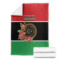 Libya Independence Day Blanket Pomegranate Blossom With Libyan Seal - Wonder Print Shop