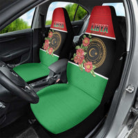 Libya Independence Day Car Seat Cover Pomegranate Blossom With Libyan Seal - Wonder Print Shop