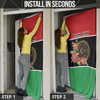 Personalized Libya Independence Day Door Cover Pomegranate Blossom With Libyan Seal - Wonder Print Shop