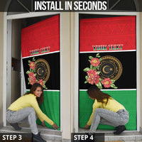 Personalized Libya Independence Day Door Cover Pomegranate Blossom With Libyan Seal - Wonder Print Shop