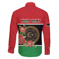 Personalized Libya Independence Day Family Matching Puletasi and Hawaiian Shirt Pomegranate Blossom With Libyan Seal - Wonder Print Shop