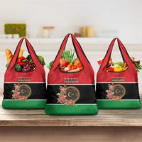 Libya Independence Day Grocery Bag Pomegranate Blossom With Libyan Seal - Wonder Print Shop