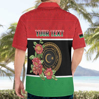 Personalized Libya Independence Day Hawaiian Shirt Pomegranate Blossom With Libyan Seal - Wonder Print Shop