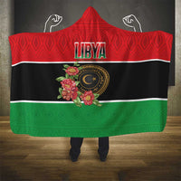 Libya Independence Day Hooded Blanket Pomegranate Blossom With Libyan Seal - Wonder Print Shop