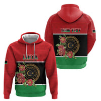 Personalized Libya Independence Day Hoodie Pomegranate Blossom With Libyan Seal - Wonder Print Shop
