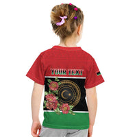 Personalized Libya Independence Day Kid T Shirt Pomegranate Blossom With Libyan Seal - Wonder Print Shop