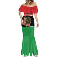 Personalized Libya Independence Day Mermaid Dress Pomegranate Blossom With Libyan Seal - Wonder Print Shop