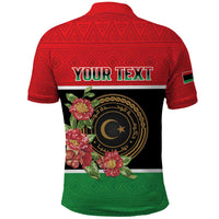 Personalized Libya Independence Day Polo Shirt Pomegranate Blossom With Libyan Seal - Wonder Print Shop