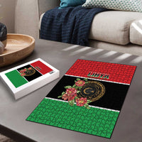 Libya Independence Day Puzzle Pomegranate Blossom With Libyan Seal - Wonder Print Shop