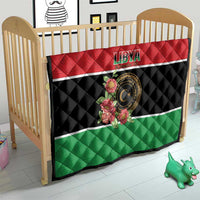 Libya Independence Day Quilt Pomegranate Blossom With Libyan Seal - Wonder Print Shop