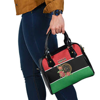Libya Independence Day Shoulder Handbag Pomegranate Blossom With Libyan Seal - Wonder Print Shop