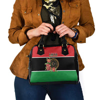 Libya Independence Day Shoulder Handbag Pomegranate Blossom With Libyan Seal - Wonder Print Shop