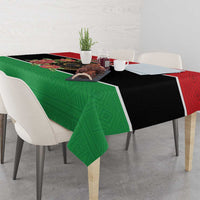 Libya Independence Day Tablecloth Pomegranate Blossom With Libyan Seal - Wonder Print Shop
