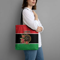 Libya Independence Day Tote Bag Pomegranate Blossom With Libyan Seal - Wonder Print Shop