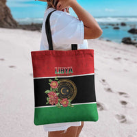 Libya Independence Day Tote Bag Pomegranate Blossom With Libyan Seal - Wonder Print Shop