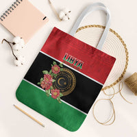 Libya Independence Day Tote Bag Pomegranate Blossom With Libyan Seal - Wonder Print Shop