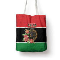 Libya Independence Day Tote Bag Pomegranate Blossom With Libyan Seal - Wonder Print Shop