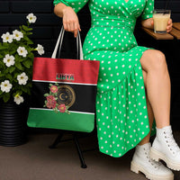 Libya Independence Day Tote Bag Pomegranate Blossom With Libyan Seal - Wonder Print Shop