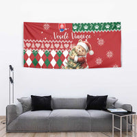 Slovakia Christmas Tapestry Brown Bear Mix Argyle Pattern - Wonder Print Shop