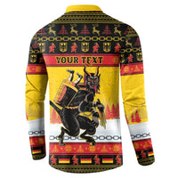 Personalised Germany Christmas Button Sweatshirt Merry Krampus - Wonder Print Shop
