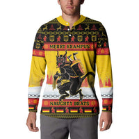 Personalised Germany Christmas Button Sweatshirt Merry Krampus - Wonder Print Shop