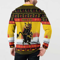 Personalised Germany Christmas Button Sweatshirt Merry Krampus - Wonder Print Shop