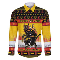 Personalised Germany Christmas Family Matching Puletasi and Hawaiian Shirt Merry Krampus - Wonder Print Shop