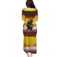 Personalised Germany Christmas Family Matching Puletasi and Hawaiian Shirt Merry Krampus - Wonder Print Shop