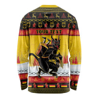 Personalised Germany Christmas Long Sleeve Shirt Merry Krampus - Wonder Print Shop