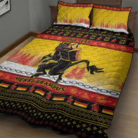 Personalised Germany Christmas Quilt Bed Set Merry Krampus - Wonder Print Shop