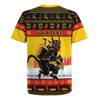 Personalised Germany Christmas Rugby Jersey Merry Krampus - Wonder Print Shop
