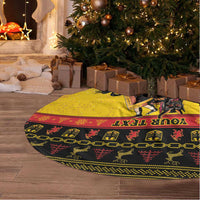 Personalised Germany Christmas Tree Skirt Merry Krampus - Wonder Print Shop