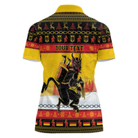 Personalised Germany Christmas Women Polo Shirt Merry Krampus - Wonder Print Shop