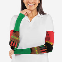 Personalized Happy Kwanzaa Arm Sleeves Kinara With Kente Pattern - Wonder Print Shop