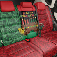 Happy Kwanzaa Back Car Seat Cover Kinara With Kente Pattern - Wonder Print Shop
